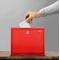 Adiroffice Wall Mountable Large Steel  Drop Box, PK2 ADI631-03-RED-2pk - alternate 5
